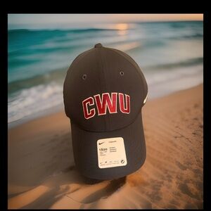 Nike Grey Hat with Red & White CWU Embroidery